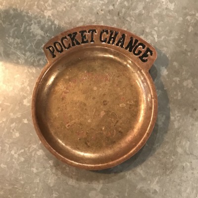 Vintage pocket change tray