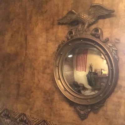 Vintage eagle convex mirror